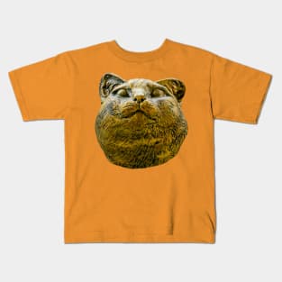 Cat with a grin statue Kids T-Shirt